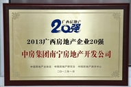 2013年廣西房地產企業20強